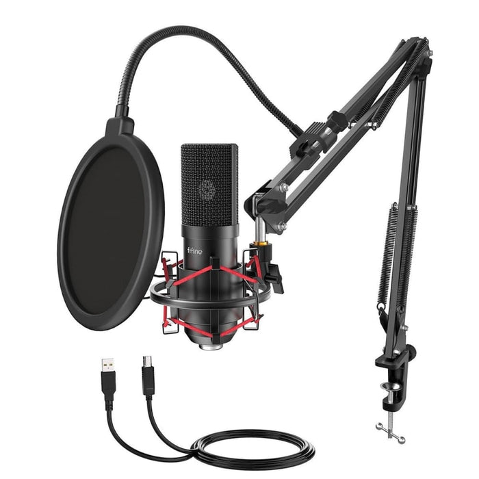 Plug & Play Microphone Set With Flexible Arm Stand