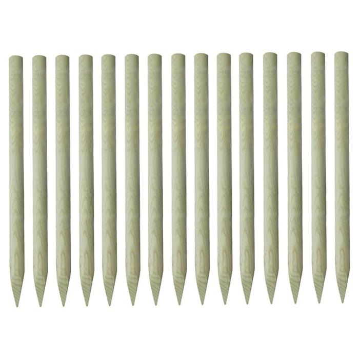 Pointed Fence Posts 15 Pcs Impregnated Pinewood 4x150 Cm