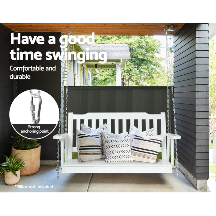 Porch Swing Chair With Chain Garden Bench Outdoor Furniture