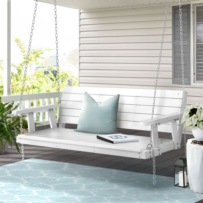 Porch Swing Chair With Chain Outdoor Furniture 3 Seater