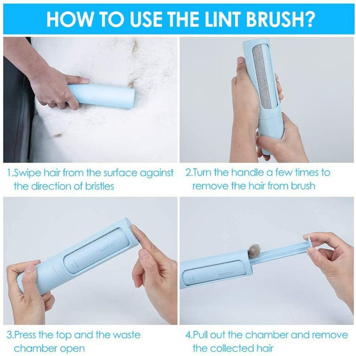 Portable Reusable Self Cleaning Lint Brush Cleaner Remove