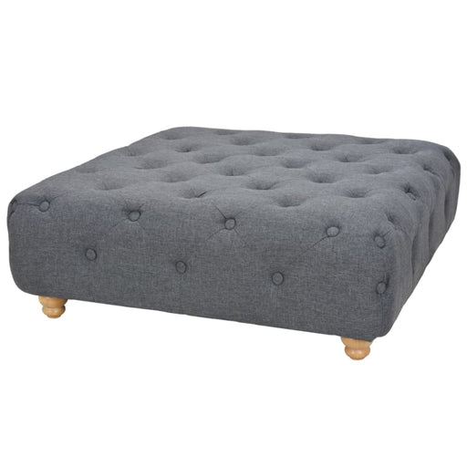 Pouffe Fabric 80x80x30 Cm Dark Grey Xaaiba