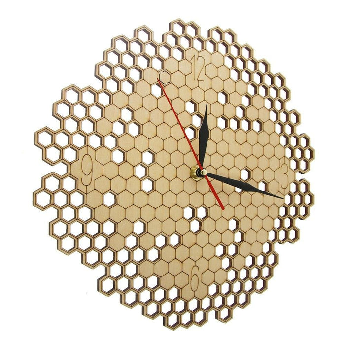 Precision-cutting Decorative Plywood Honeycomb Wall Clock