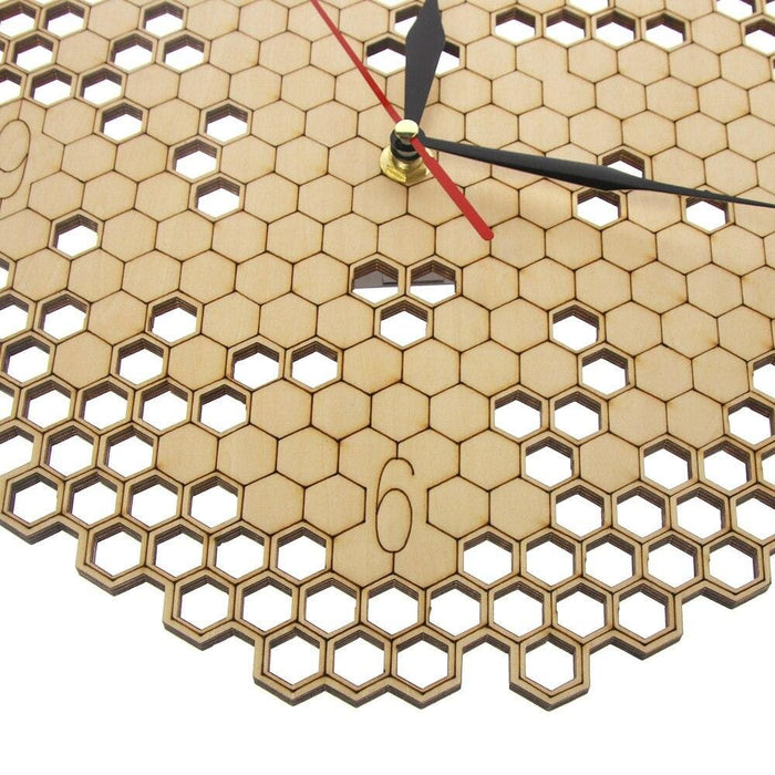 Precision-cutting Decorative Plywood Honeycomb Wall Clock