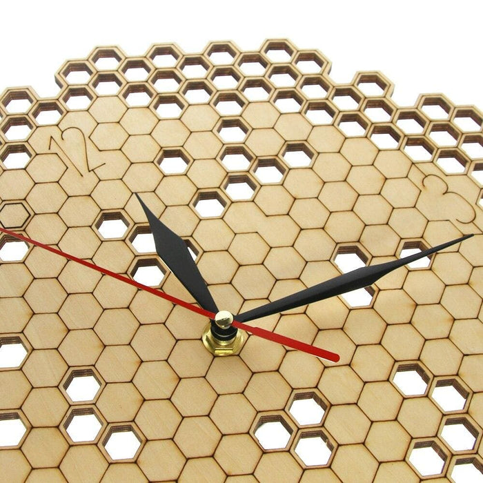 Precision-cutting Decorative Plywood Honeycomb Wall Clock