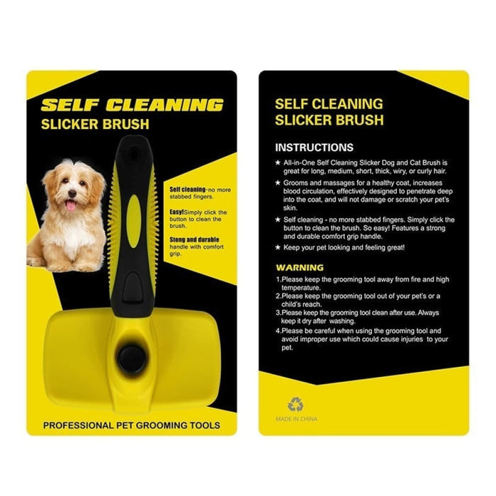 Premium Slicker Comfortable Self Clean Hair Dog Grooming