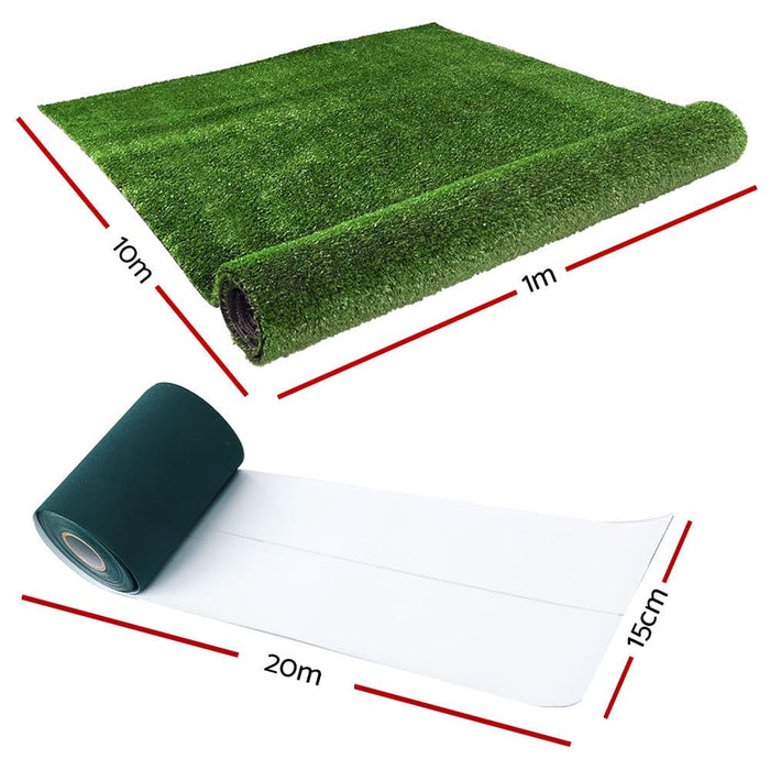 Primeturf 1x10m Artificial Grass Synthetic Fake 10sqm Turf