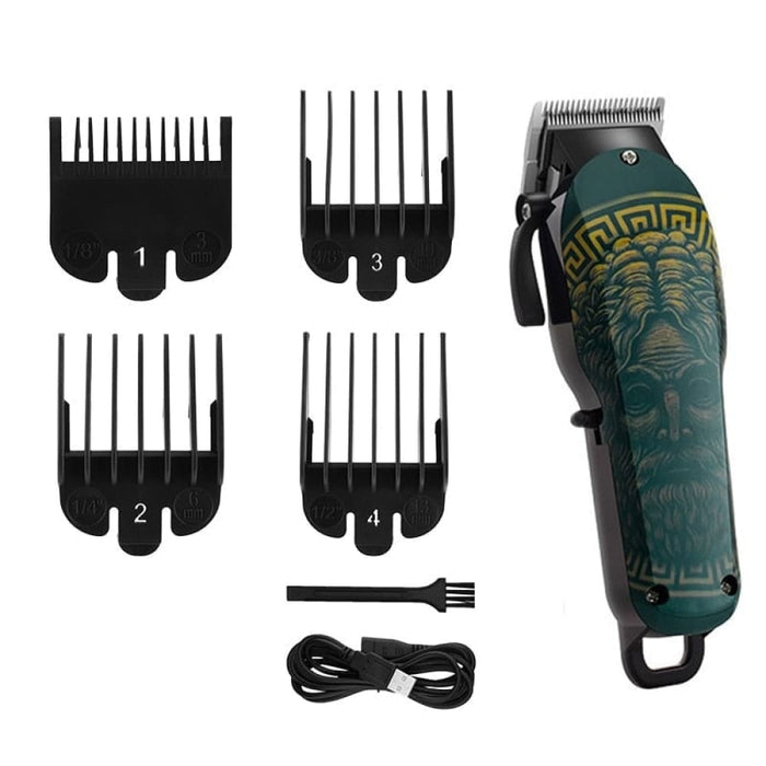 Professional Electric Hair Trimmer Graffiti Skull Cordless