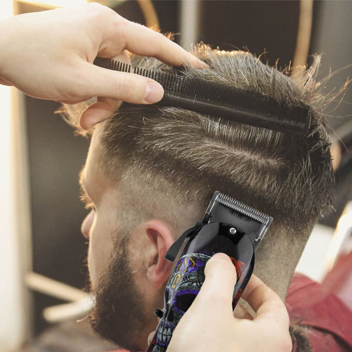 Professional Electric Hair Trimmer Graffiti Skull Cordless