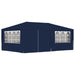 Professional Party Tent With Side Walls 4x6 m Blue Anpxn