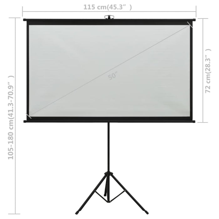 Projection Screen With Tripod 50’ 16:9 Poabn