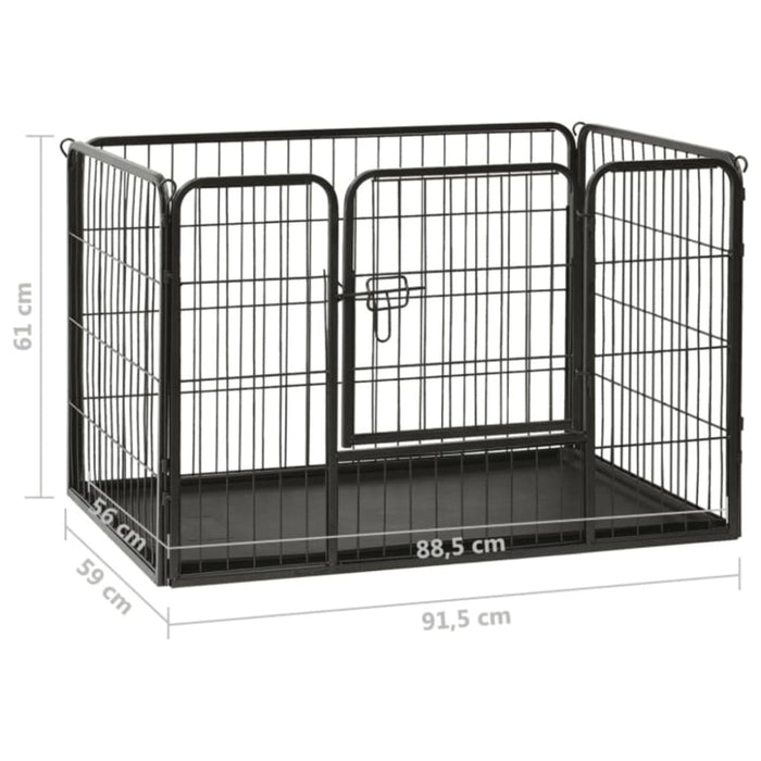 Puppy Playpen Steel 91,5x59x61cm Oibpip