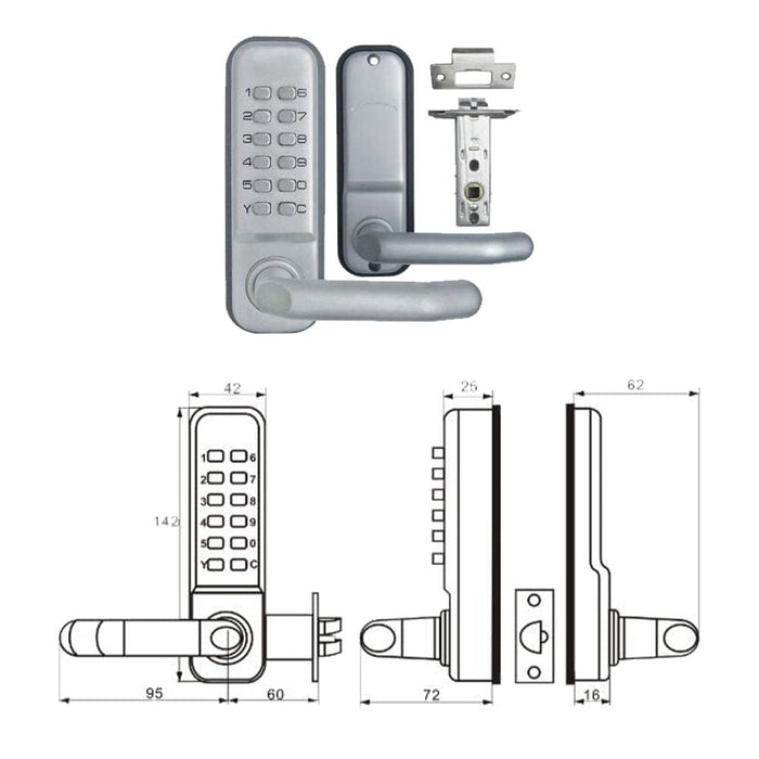 Push Button Digital Combination Security Door Lock