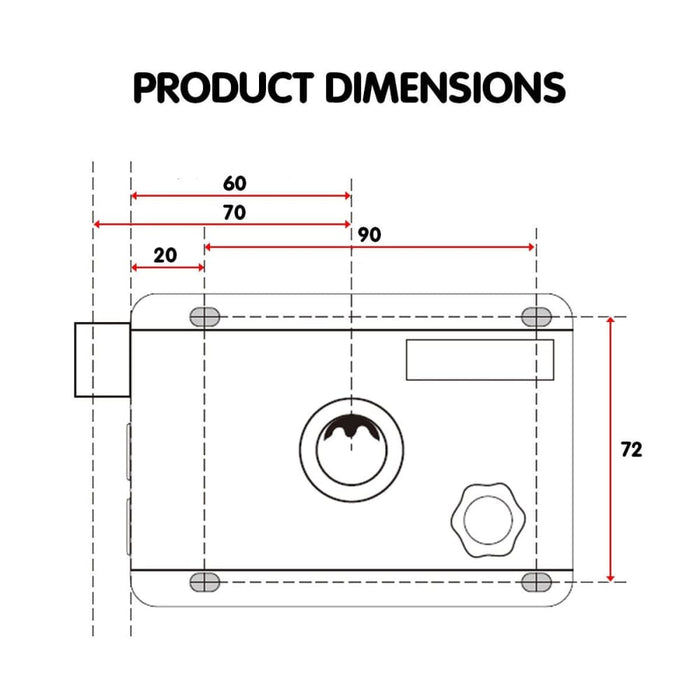 Push Button Digital Mechanical Combination Security Door