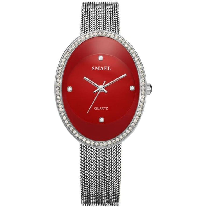 Quartz Women Silver Digital Casual Watch Bracelet