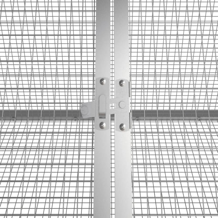 Rabbit Cage Anthracite 302.5x80.5x71 Cm Galvanised Steel