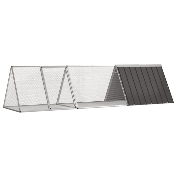 Rabbit Cage Anthracite 302.5x80.5x71 Cm Galvanised Steel