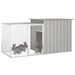 Rabbit Cage Grey 200x91x100 Cm Galvanised Steel Topppxn