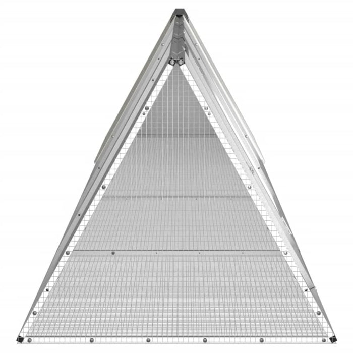 Rabbit Cage Grey 403.5x80.5x71 Cm Galvanised Steel Toblapb