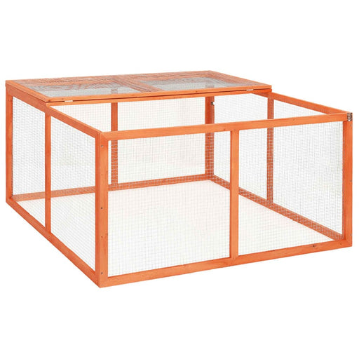 Rabbit Hutch 124x120x60 Cm Solid Firwood Oibnil