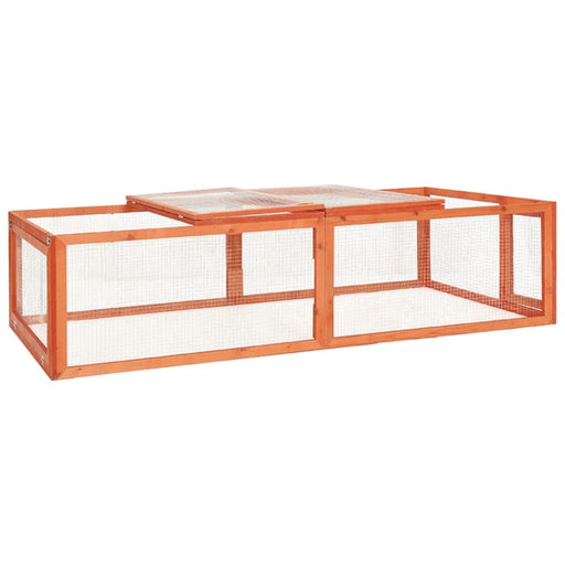 Rabbit Hutch 183x90x46.5 Cm Solid Firwood Oibnii