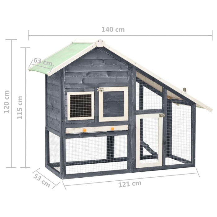 Rabbit Hutch Grey And White Solid Firwood Oibnlk