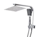 Goslash Picks Rain Shower Head Set Silver Square Brass Taps