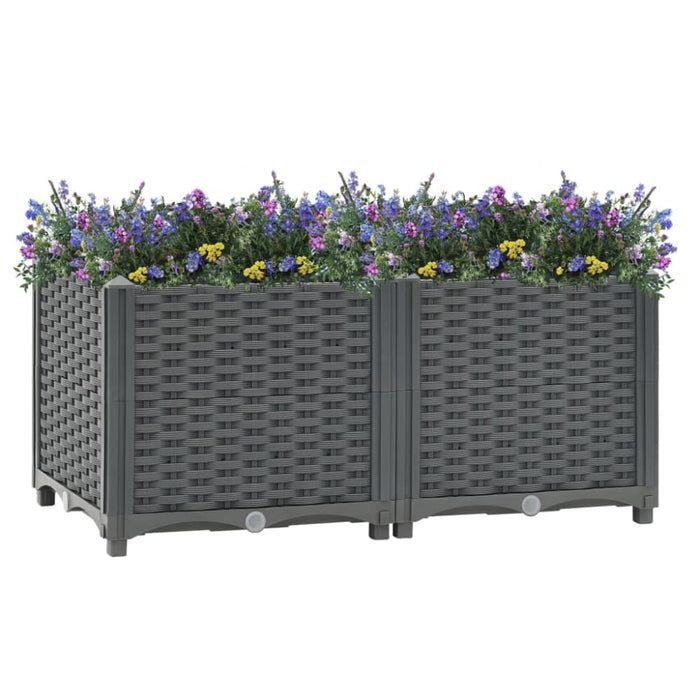 Raised Bed 80x40x38 Cm Polypropylene Tobabx