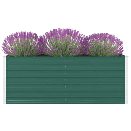 Raised Garden Bed 160x80x45 Cm Galvanised Steel Green Aiboa