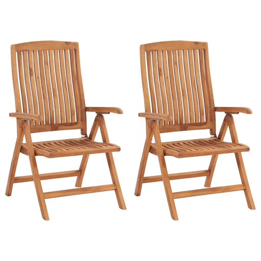 Reclining Garden Chairs 2 Pcs Solid Teak Wood Anknb