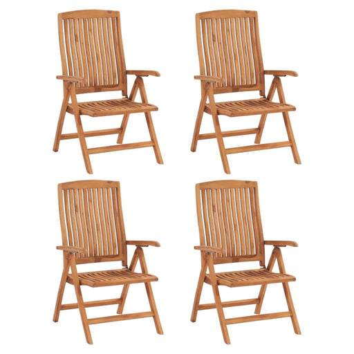 Reclining Garden Chairs 4 Pcs Solid Teak Wood Tbixlxi