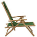 Reclining Relaxing Chair Green Bamboo And Fabric Gl9261