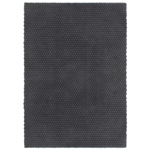 Rug Rectangular Anthracite 120x180 Cm Cotton Tapool