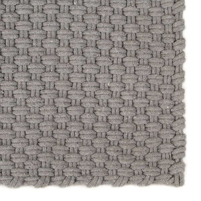 Rug Rectangular Grey 120x180 Cm Cotton Tapoxo