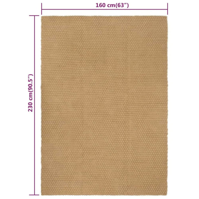 Rug Rectangular Natural 160x230 Cm Jute Tapobx