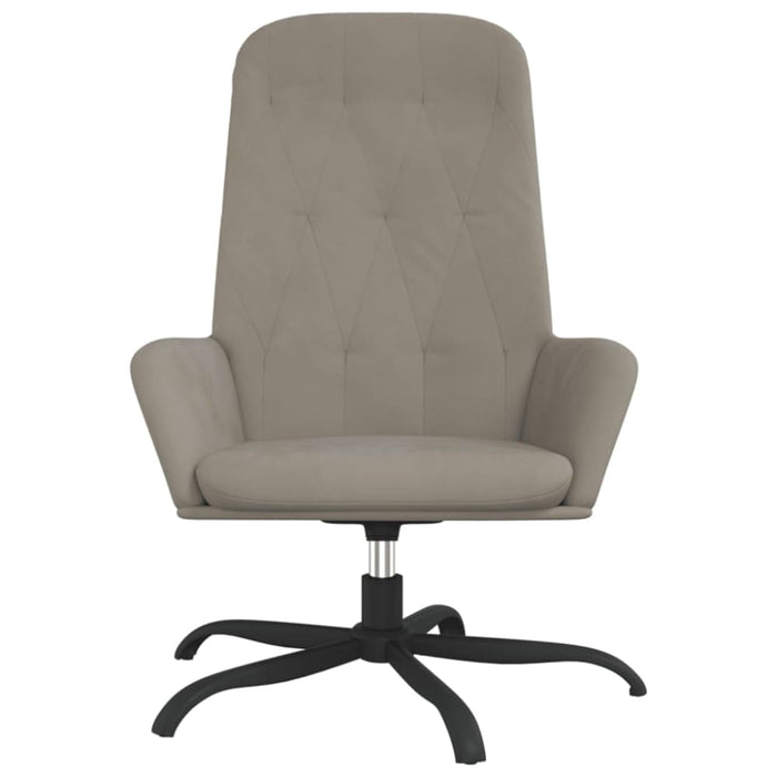 Relaxing Chair Light Grey Velvet Taoxbp