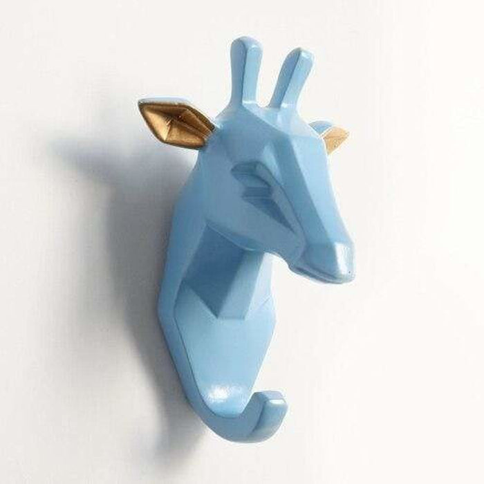 Resin Animals Head Sticker Hook Wall Decorative Hanger