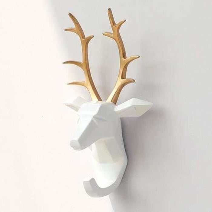 Resin Animals Head Sticker Hook Wall Decorative Hanger