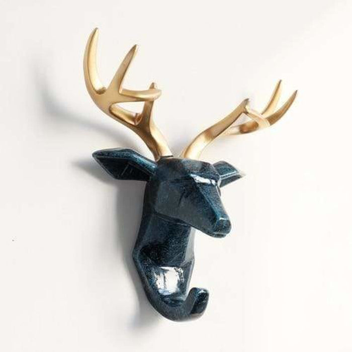 Resin Animals Head Sticker Hook Wall Decorative Hanger