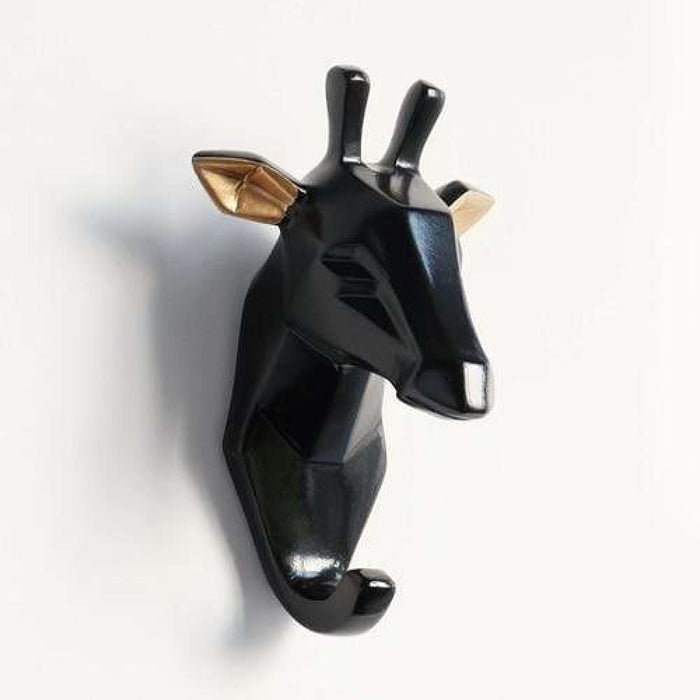 Resin Animals Head Sticker Hook Wall Decorative Hanger