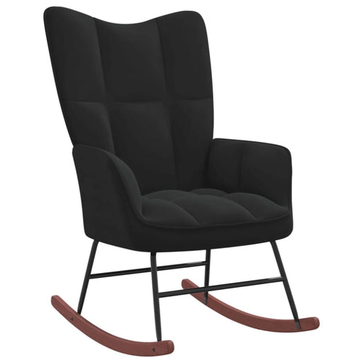 Rocking Chair Black Velvet Txnoap