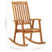 Rocking Chair With Cushions Solid Acacia Wood Tblaoik