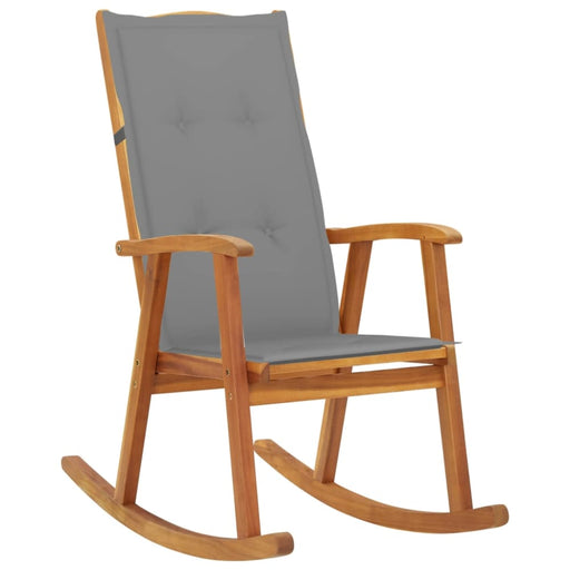 Rocking Chair With Cushions Solid Acacia Wood Tblaonb