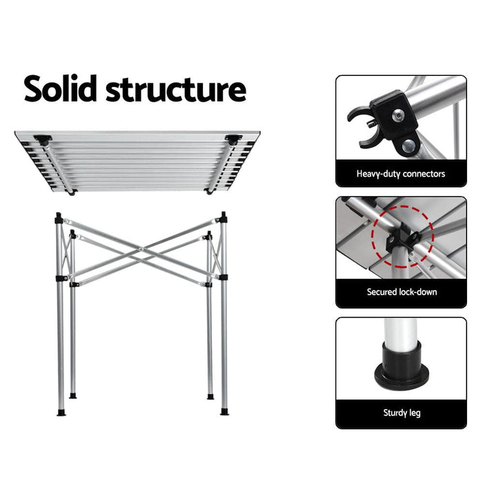 Goslash Picks Roll Up Camping Table Foldable Portable