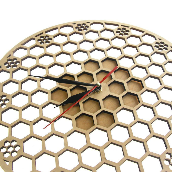 Round Honeycomb Wall Clock