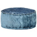 Round Pouffe Velvet 40x20 Cm Blue Xnipll