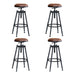 4x Rustic Industrial Bar Stool Kitchen Barstool Swivel