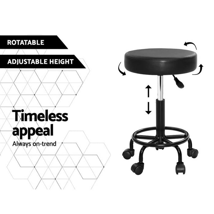 Goslash Picks 2x Saddle Salon Stool Swivel Barber Hair