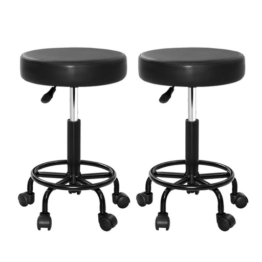 Goslash Picks 2x Saddle Salon Stool Swivel Barber Hair