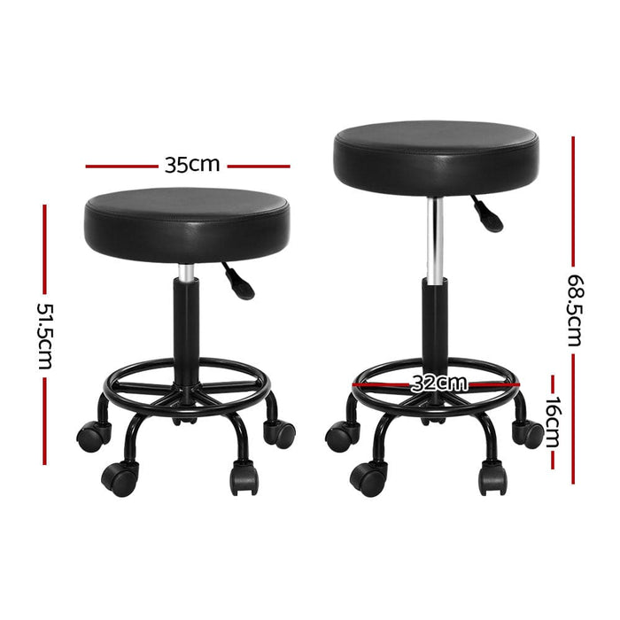 Goslash Picks 2x Saddle Salon Stool Swivel Barber Hair